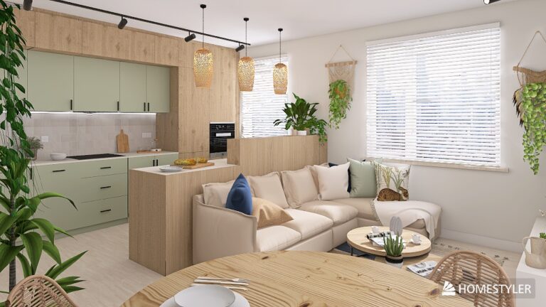 Salon z kuchnią – spokój, rytm i codzienna harmonia