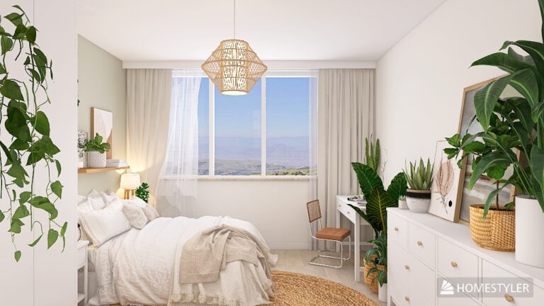 Sypialnia w rytmie natury – spokojna, jasna i pełna życia